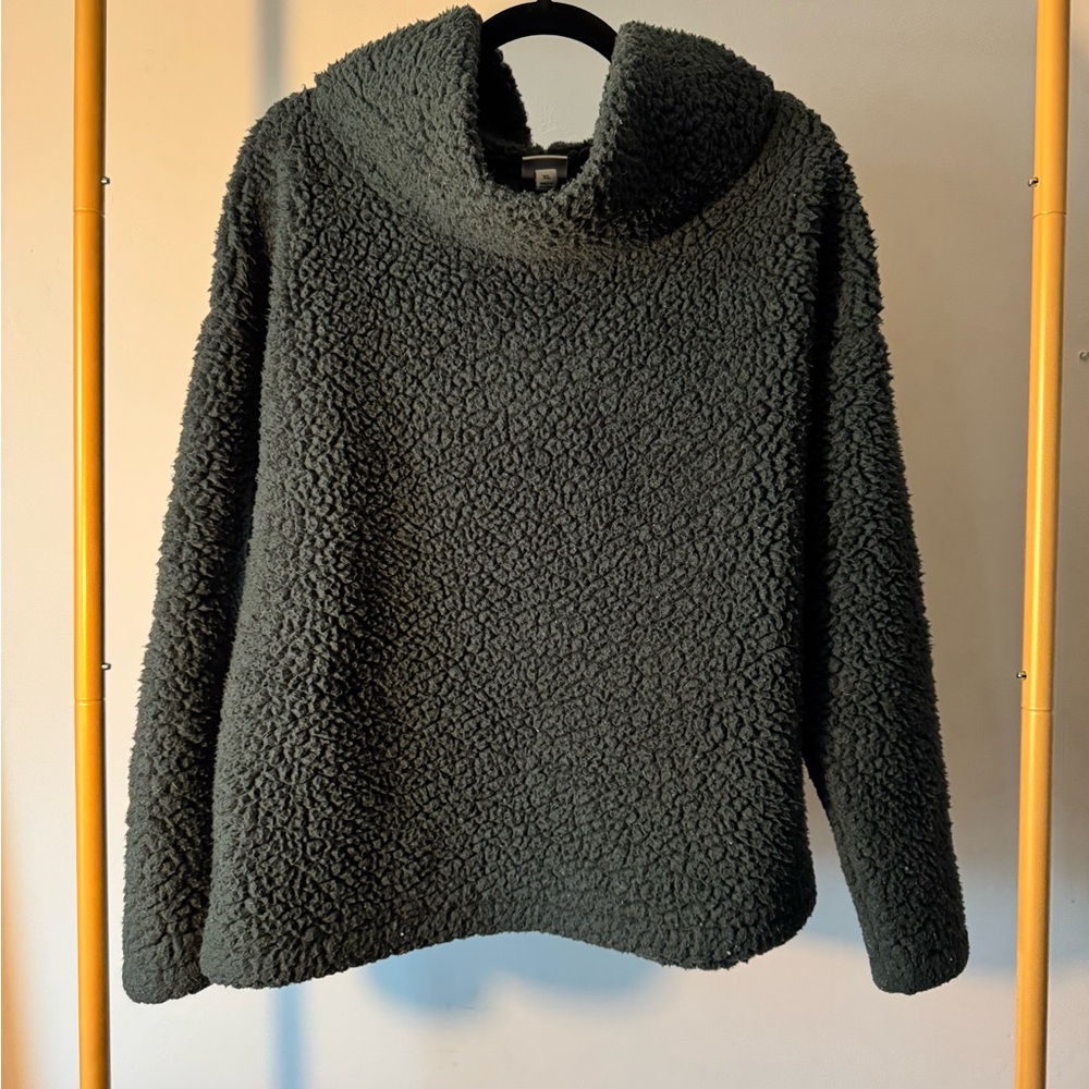 Cozy Dark Teal / Grey Women's Sweater